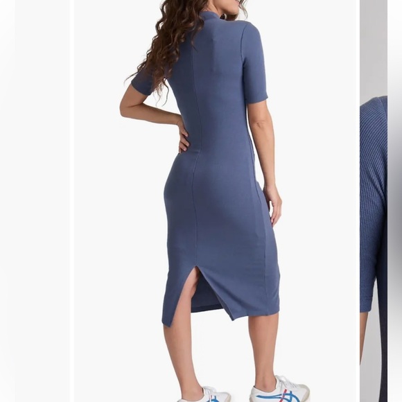 NWT Marine Layer Lexi Rib Mock Neck Midi Dress - Picture 8 of 8